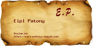 Eipl Patony névjegykártya